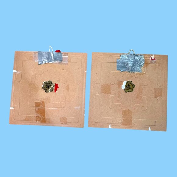 Set Of 2 Handcrafted Ter Steege Holland Wall Tiles Windmill Scenes 6" Decor VTG - Picture 2 of 9